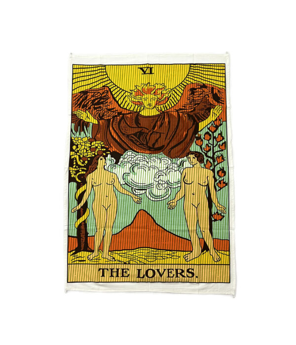 Shreyshti Altar Tarot Cloth Poster The Lovers VI 40"x30" for wiccan, pagan, rituals, reiki, religious purpose